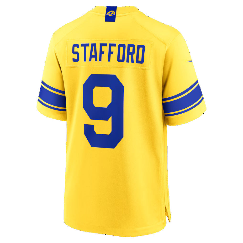 LA.Rams #9 Matthew Stafford Classic Sol Game Football Jersey