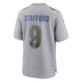 LA.Rams #9 Matthew Stafford Gray Atmosphere Fashion Game Football Jersey Marou