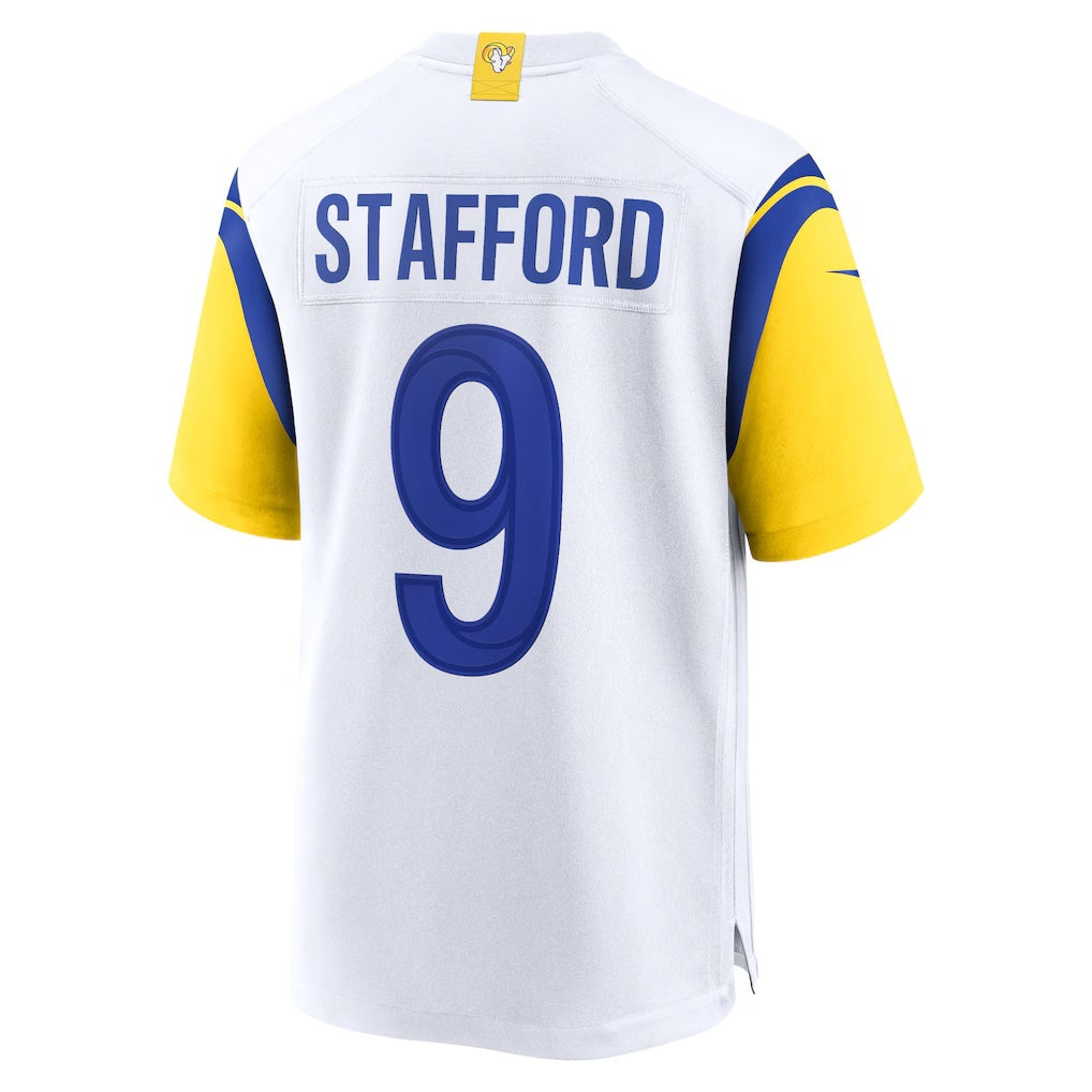 LA.Rams #9 Matthew Stafford White Alternate Game Football Jersey Marou