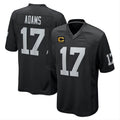 L.Raiders #17 Davante Adams 2022 Black Game Jersey Stitched American Football Jerseys with C patch