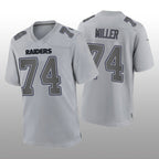 L.Raiders #74 Kolton Miller Gray Atmosphere Game Jersey Stitched American Football Jerseys