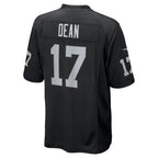 LV.Raiders #17 Nakobe Dean Black Team Game Jersey