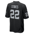LV.Raiders #22 Eric Stokes Black Team Game American Football Jerseys