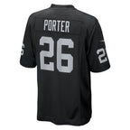 LV.Raiders #26 Darien Porter Black Team Game American Football Jerseys