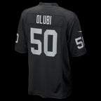 LV.Raiders #50 Segun Olubi Black Team Game Jersey