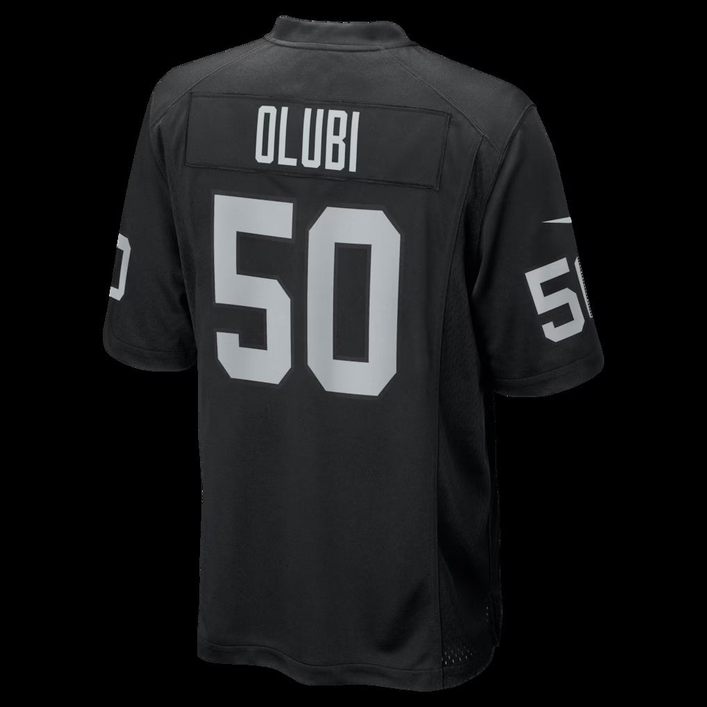 LV.Raiders #50 Segun Olubi Black Team Game Jersey