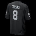 LV.Raiders #8 Kirk Cousins Black Team Game Jersey