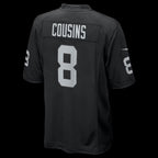 LV.Raiders #8 Kirk Cousins Black Team Game Jersey