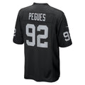 LV.Raiders #92 JJ Pegues Black Team Game American Football Jerseys