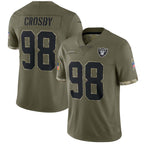 LV.Raiders #98 Maxx Crosby Salute to Service Limited Stitched Football Jerseys