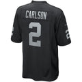 L.Raiders #2 Daniel Carlson Black Game Player Jersey Stitched American Football Jerseys