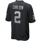 L.Raiders #2 Daniel Carlson Black Game Player Jersey Stitched American Football Jerseys