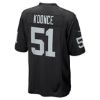 L.Raiders #51 Malcolm Koonce Black Game Jersey Stitched American Football Jerseys