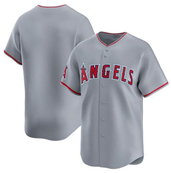 Los Angeles Angels Blank Gray Away Limited Stitched Baseball Jersey