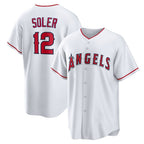 Los Angeles Angels #12 Jorge Soler White Home Replica Baseball Jersey