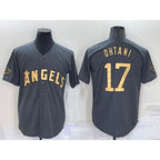 Los Angeles Angels #17 Shohei Ohtani Grey 2022 All Star Stitched Cool Baseball Jersey