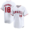 Los Angeles Angels #18 Nolan Schanuel White Home Limited Stitched Baseball Jersey