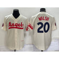 Los Angeles Angels #20 Jared Walsh Cream 2022 City Connect Cool Base Stitched Baseball Jersey