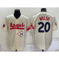 Los Angeles Angels #20 Jared Walsh Number Cream 2022 City Connect Cool Base Stitched Baseball Jersey