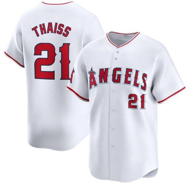 Los Angeles Angels #21 Matt Thaisse White Home Limited Stitched Baseball Jersey