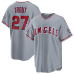 Los Angeles Angels #27 Mike Trout 2026 All-Star Game Gray Replica Baseball Jersey