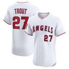 Los Angeles Angels #27 Mike Trout White Home Elite Player Baseball Jersey