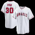 Los Angeles Angels #30 Nolan Ryan White Home Retired Player Replica Baseball Jersey