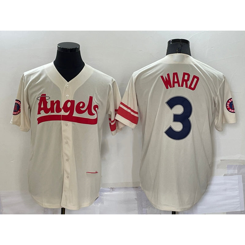 Los Angeles Angels #3 Taylor Ward Cream 2022 City Connect Cool Base Stitched Baseball Jersey