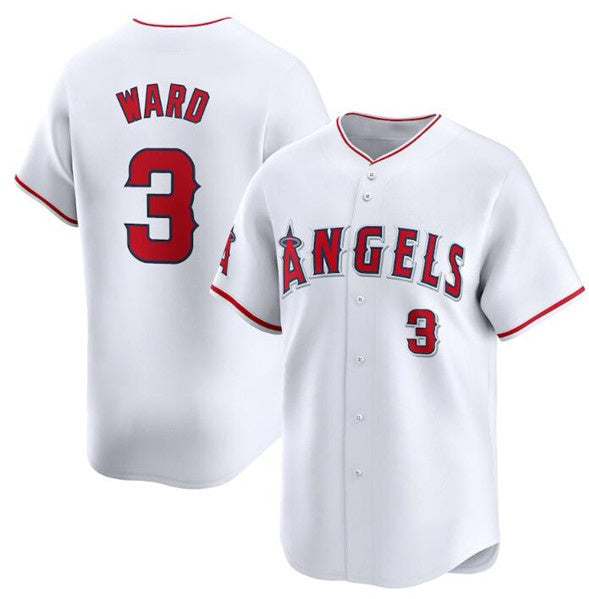 Los Angeles Angels #3 Taylor Ward White Home Limited Stitched Baseball Jersey
