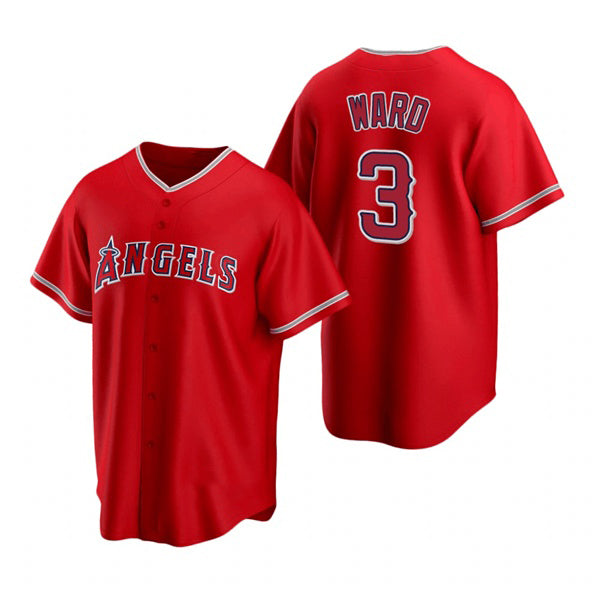 Los Angeles Angels #3 Waylor Ward Red Cool Base Stitched Baseball Jersey