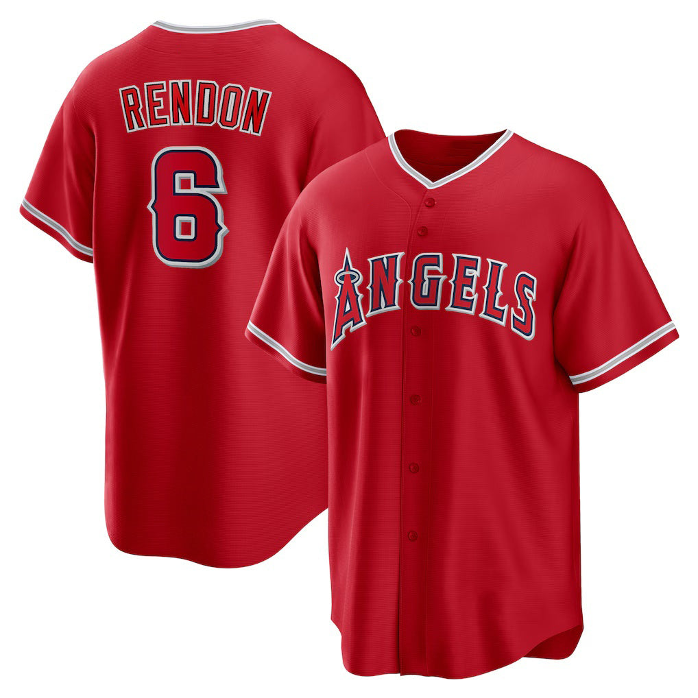 Los Angeles Angels #6 Anthony Rendon Red Alternate Replica Player Name Baseball Jersey
