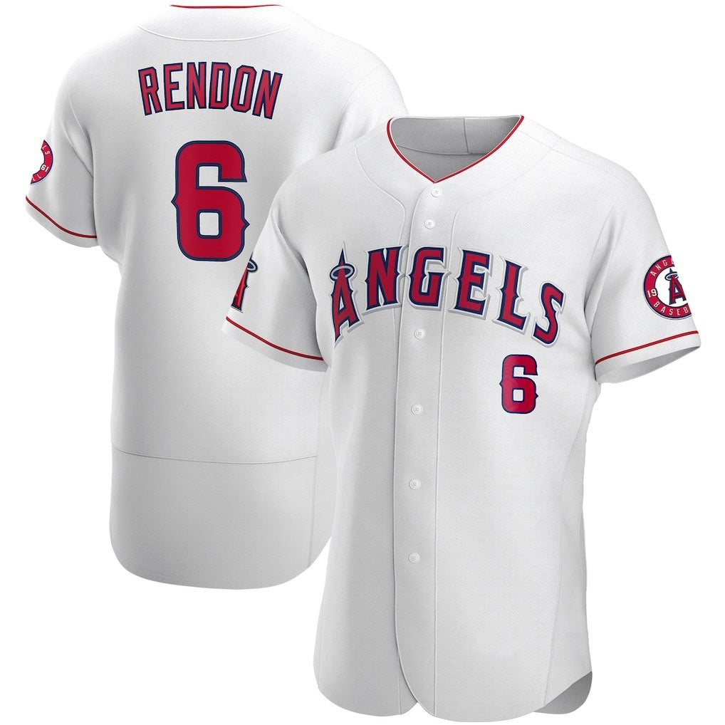 Los Angeles Angels #6 Anthony Rendon White Authentic Player Baseball Jersey
