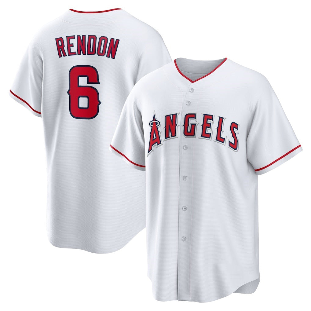 Los Angeles Angels #6 Anthony Rendon White Home Replica Player Name Baseball Jersey