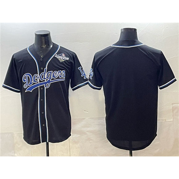 Los Angeles Dodgers Blank Black Fashion 2025 World Series Cool Base Stitched Baseball Jersey