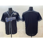 Los Angeles Dodgers Blank Black Fashion 2025 World Series Cool Base Stitched Baseball Jersey