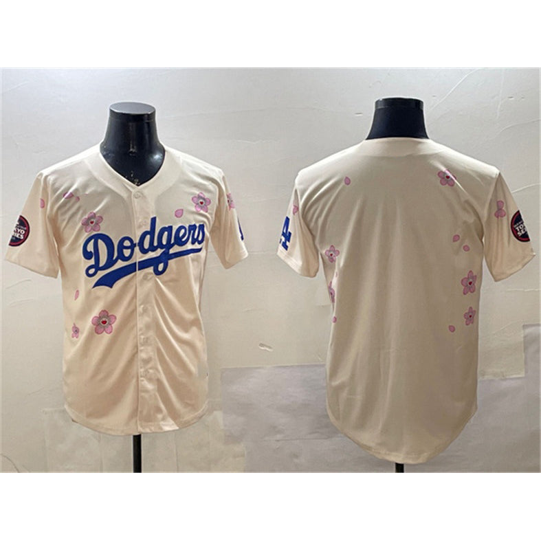 Los Angeles Dodgers Blank Cream 2025 Tokyo Series Limited Stitched Baseball Jersey