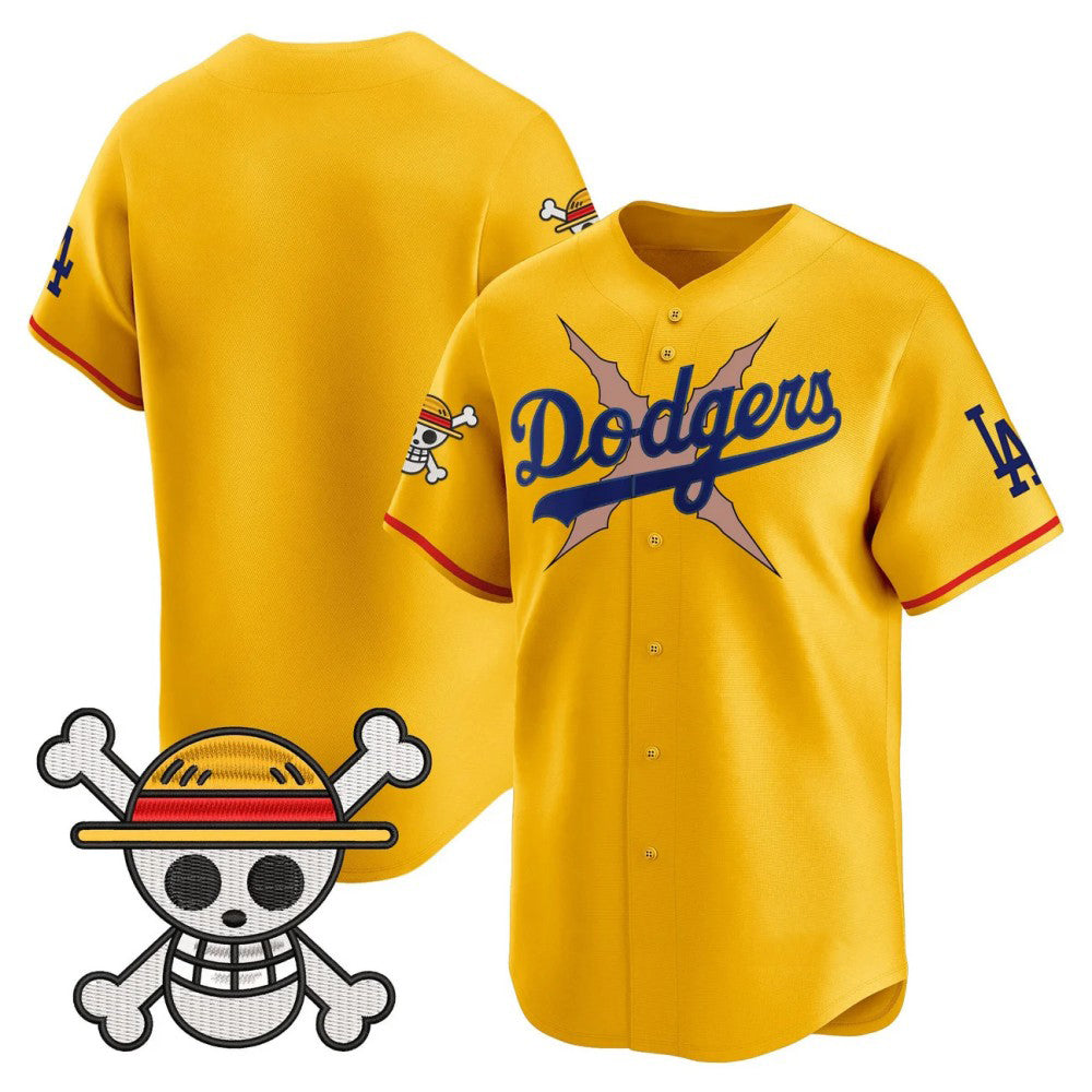 Los Angeles Dodgers Blank Gold x One Piece Vapor Premier Limited Baseball Stitched Jersey