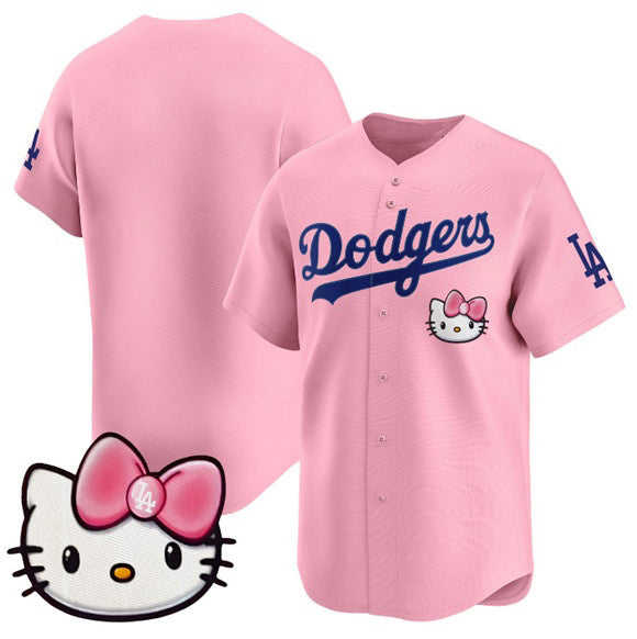 Los Angeles Dodgers Blank Pink 2025 Hello Kitty Vapor Limited Stitched Baseball Jersey
