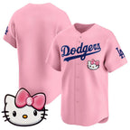 Los Angeles Dodgers Blank Pink 2025 Hello Kitty Vapor Limited Stitched Baseball Jersey
