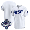 Los Angeles Dodgers Blank White 2025 Champions Stitched Baseball Jersey