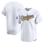 Los Angeles Dodgers Blank White 2025 Gold Collection Limited Stitched Baseball Jersey