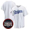 Los Angeles Dodgers Blank White 2025 World Tour Tokyo Series Home Stitched Baseball Jersey