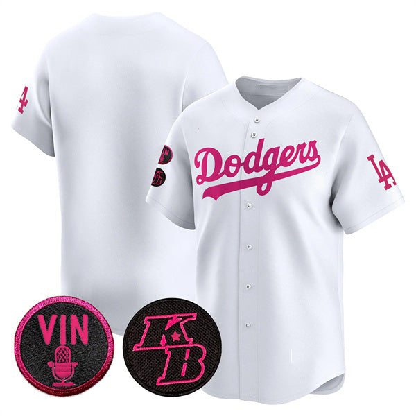 Los Angeles Dodgers Blank White 2026 Mother’s Day Vapor Premier Limited Stitched Baseball Jersey