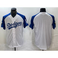 Los Angeles Dodgers Blank White Blue Fashion Stitched Cool Base Limited Baseball Jersey