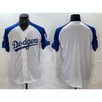 Los Angeles Dodgers Blank White Blue Fashion Stitched Cool Base Limited Baseball Jersey