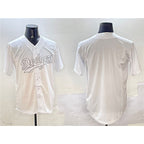Los Angeles Dodgers Blank White Cool Base Stitched Baseball Jersey