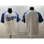 Los Angeles Dodgers Blank White Royal 2025 Tokyo Series Limited Stitched Baseball Jersey