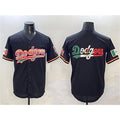 Los Angeles Dodgers Team Big Logo Black Mexico Limited Stitched Baseball Jersey