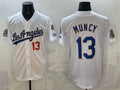 Los Angeles Dodgers #13 Max Muncy White 2026 Gold Collection 9x & B2B Champs Patch Stitched Baseball Jersey