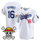 Los Angeles Dodgers #16 SHANKS White x One Piece Vapor Premier Limited Baseball Stitched Jerse